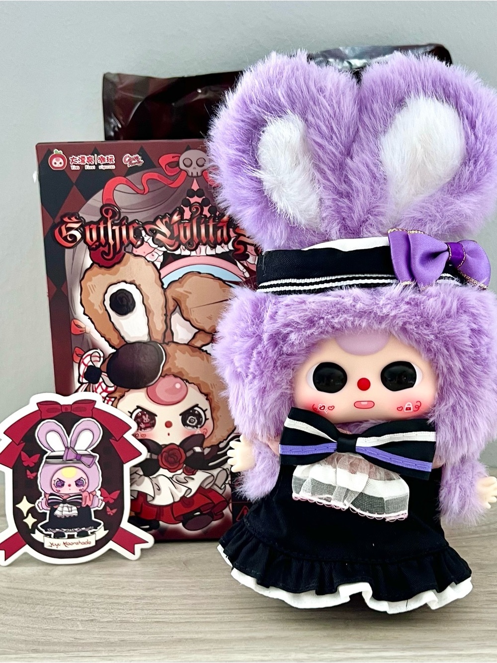 Baby Three Gothic Lolita Bunny Vinyl Plush Pendant - Yuyu Moonshade